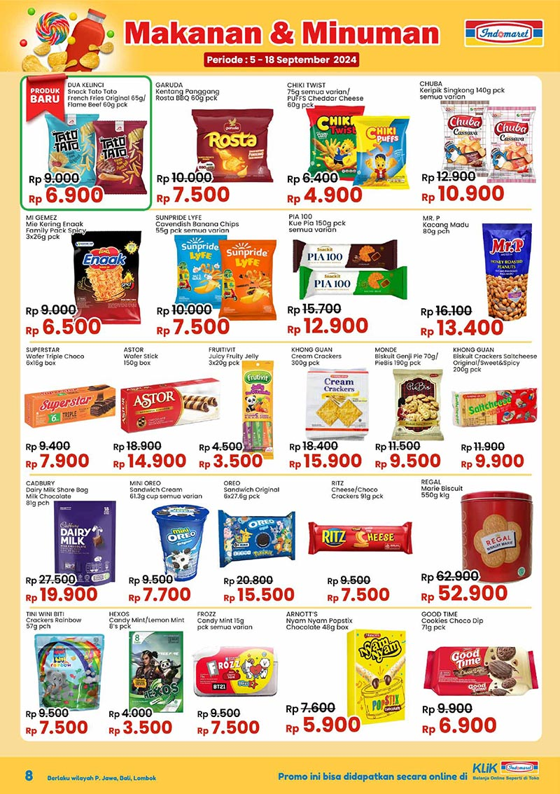 Promo Makanan & Minuman Terbaru Dari Mini Market Indomaret